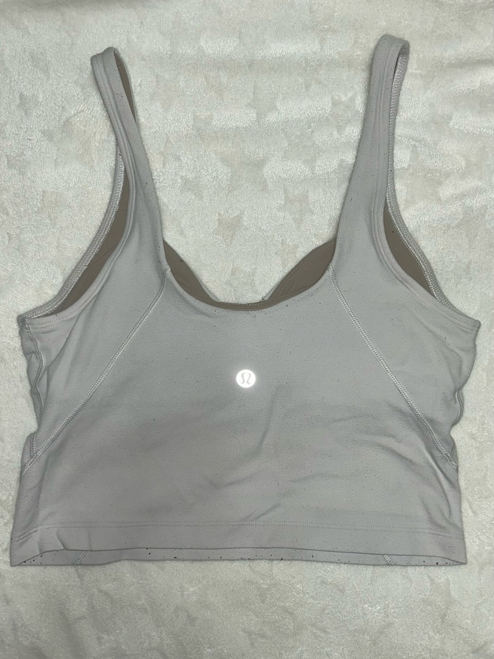 lululemon athletica Light Gray Scoop-Back Sports Bra